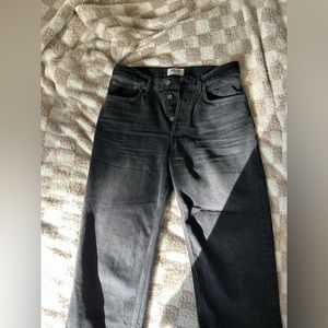 AGOLDE Lana Crop black jeans